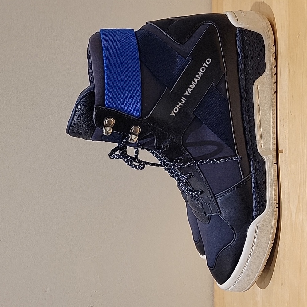 Y-3 Yohji Yamamoto Blue/black Hightop Sneakers M21247 2014